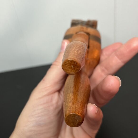 Vintage Hand Carved and Hand Painted Russian Wooden Nutcracker Devil Face - Picture 9 of 9